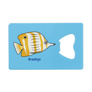 Abrebotellas De Tarjeta De Crédito Ilustracion de personalizado de mariposas