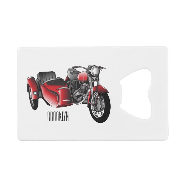 Abrebotellas De Tarjeta De Crédito Ilustracion de personalizado de motocicletas Sidec (Anverso (Horizontal))