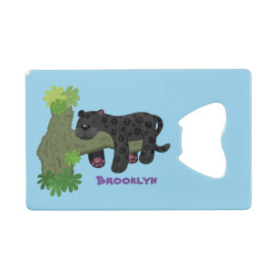 Abrebotellas De Tarjeta De Crédito Ilustracion de personalizado de pantera negra de j