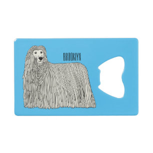Abrebotellas De Tarjeta De Crédito Ilustracion de personalizado de perro de Komondor