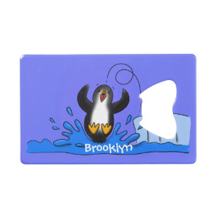 Abrebotellas De Tarjeta De Crédito Ilustracion de personalizado de pingüino puenteado