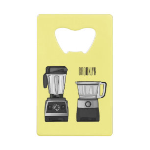 Abrebotellas De Tarjeta De Crédito Ilustracion de personalizado de procesador y mezcl