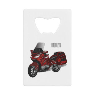 Abrebotellas De Tarjeta De Crédito Ilustracion del personalizado de motocicleta de To