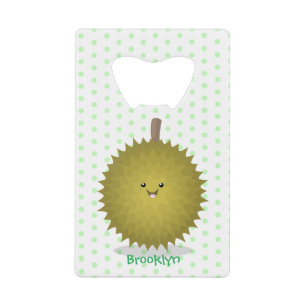 Abrebotellas De Tarjeta De Crédito Ilustracion feliz personalizado duriano