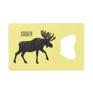 Abrebotellas De Tarjeta De Crédito Ilustracion Moose personalizado