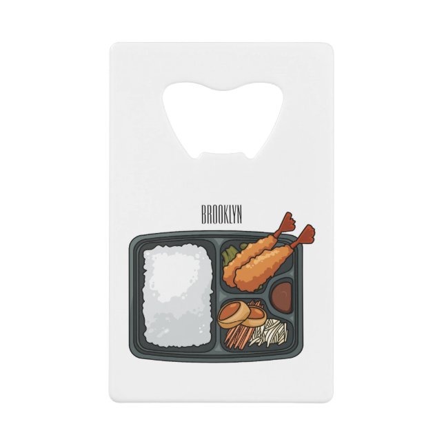Abrebotellas De Tarjeta De Crédito Ilustracion personalizado Bento (Anverso)