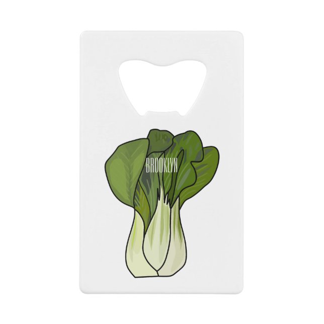 Abrebotellas De Tarjeta De Crédito Ilustracion personalizado Bok choy (Anverso)