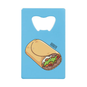 Abrebotellas De Tarjeta De Crédito Ilustracion personalizado Burrito
