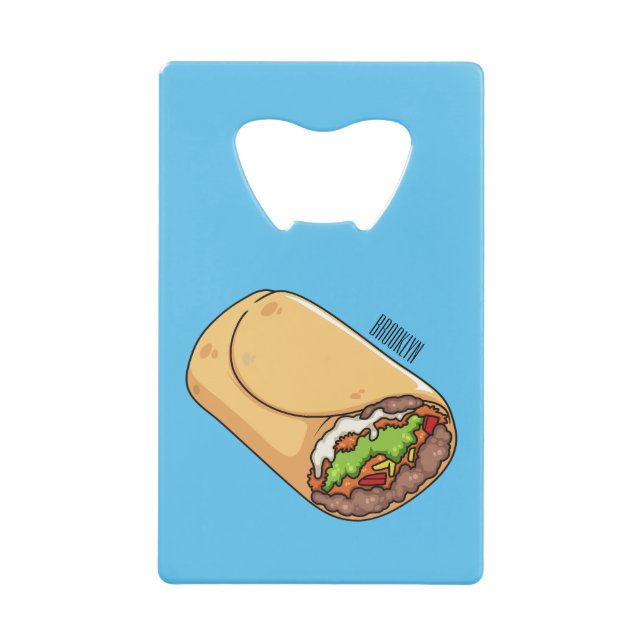 Abrebotellas De Tarjeta De Crédito Ilustracion personalizado Burrito (Anverso)
