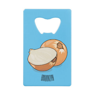 Abrebotellas De Tarjeta De Crédito Ilustracion personalizado de cebolla