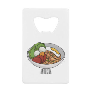 Abrebotellas De Tarjeta De Crédito Ilustracion personalizado de fideos
