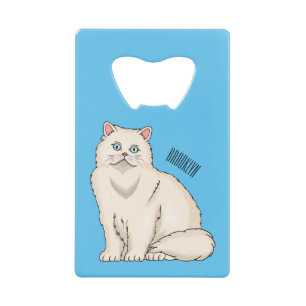 Abrebotellas De Tarjeta De Crédito Ilustracion personalizado de gato persa