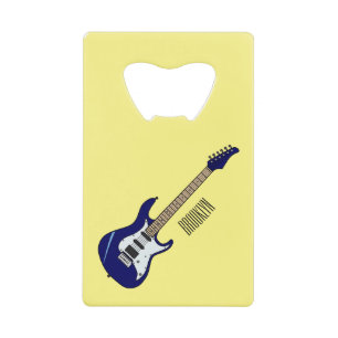 Abrebotellas De Tarjeta De Crédito Ilustracion personalizado de guitarra eléctrica