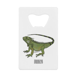 Abrebotellas De Tarjeta De Crédito Ilustracion personalizado de Iguana