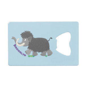 Abrebotellas De Tarjeta De Crédito Ilustracion personalizado de mamut torpe