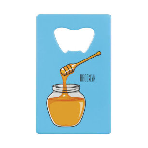 Abrebotellas De Tarjeta De Crédito Ilustracion personalizado de miel