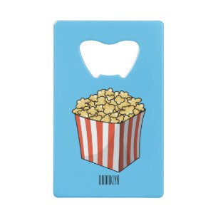 Abrebotellas De Tarjeta De Crédito Ilustracion personalizado de palomitas
