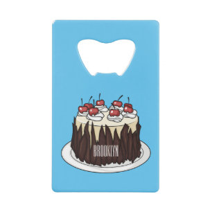 Abrebotellas De Tarjeta De Crédito Ilustracion personalizado de pasteles de la Selva 