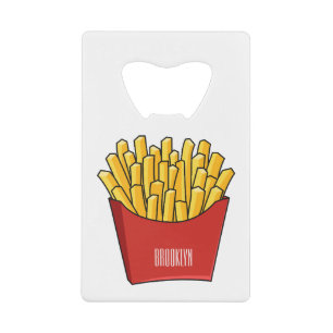 Abrebotellas De Tarjeta De Crédito Ilustracion personalizado de patatas fritas