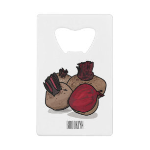 Abrebotellas De Tarjeta De Crédito Ilustracion personalizado de remolacha