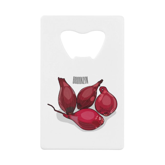 Abrebotellas De Tarjeta De Crédito Ilustracion personalizado de Shallot (Anverso)