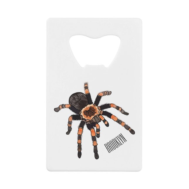 Abrebotellas De Tarjeta De Crédito Ilustracion personalizado de Tarantula (Anverso)