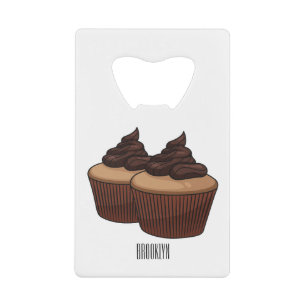 Abrebotellas De Tarjeta De Crédito Ilustracion personalizado de tarta