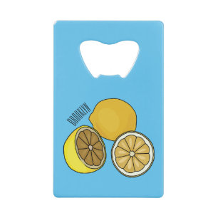 Abrebotellas De Tarjeta De Crédito Ilustracion personalizado limón