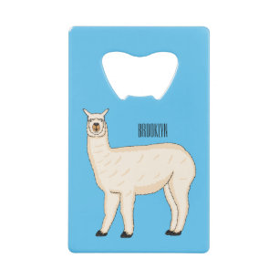 Abrebotellas De Tarjeta De Crédito Ilustracion personalizado Llama