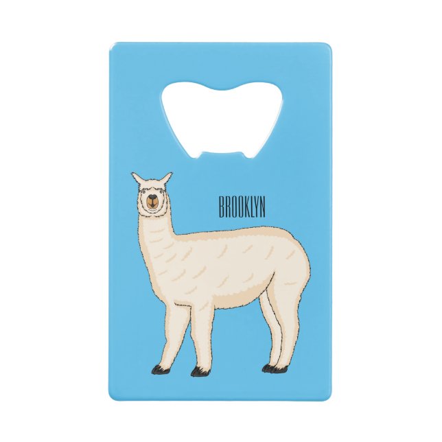 Abrebotellas De Tarjeta De Crédito Ilustracion personalizado Llama (Anverso)
