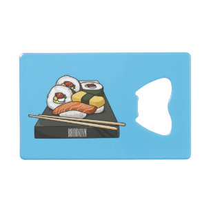 Abrebotellas De Tarjeta De Crédito Ilustracion personalizado Sushi