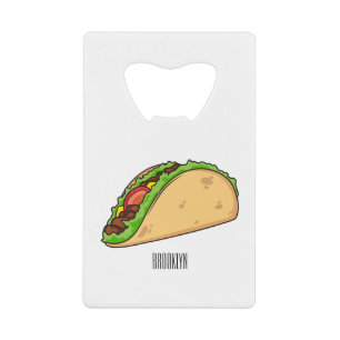 Abrebotellas De Tarjeta De Crédito Ilustracion personalizado Taco