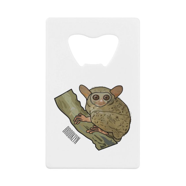 Abrebotellas De Tarjeta De Crédito Ilustracion personalizado Tarsier (Anverso)