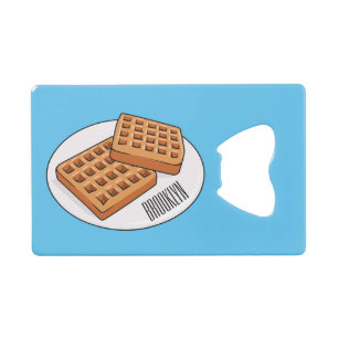 Abrebotellas De Tarjeta De Crédito Ilustracion Waffle personalizado