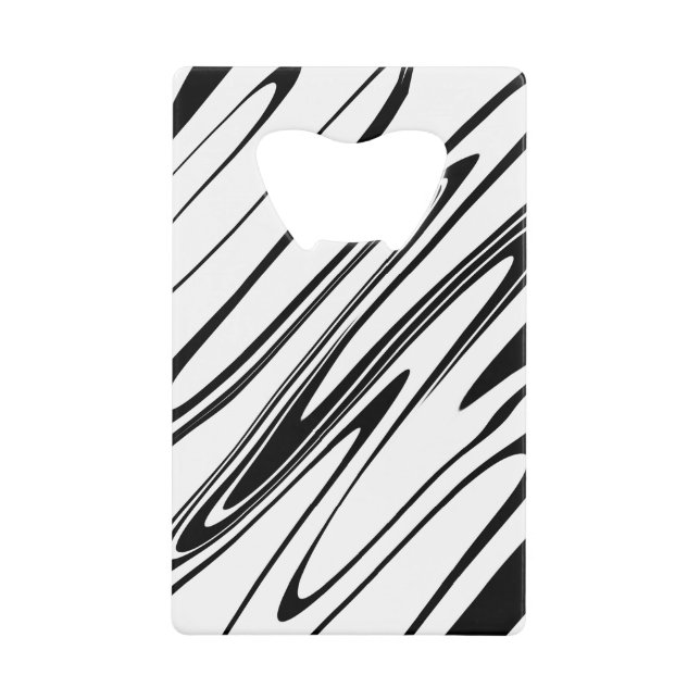 Abrebotellas De Tarjeta De Crédito Impresión de cebra abstracta (Anverso)