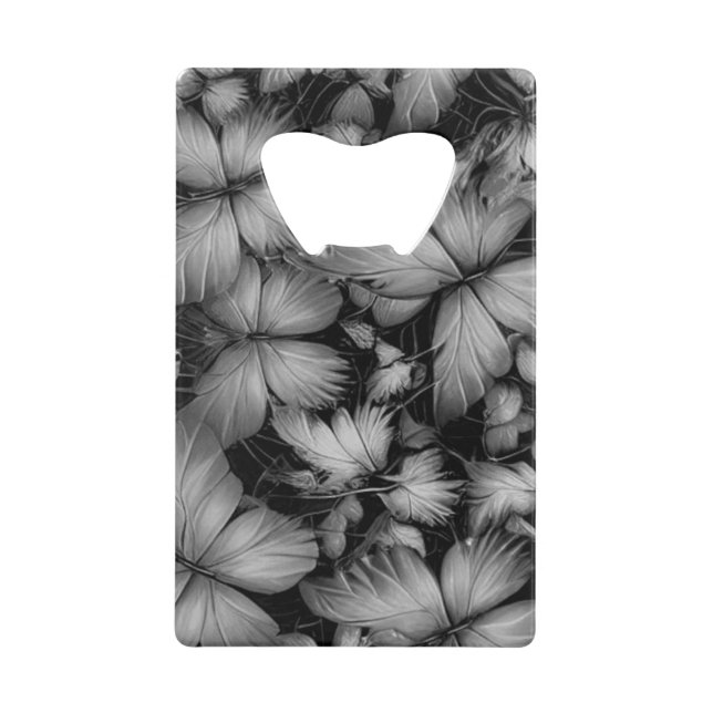Abrebotellas De Tarjeta De Crédito Impresión de mariposas grises (Anverso)