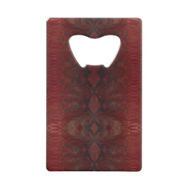 Abrebotellas De Tarjeta De Crédito Impresión de Python rojo y negro