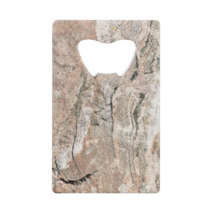 Abrebotellas De Tarjeta De Crédito Impresión de sedimentos de Geode rosado y negro