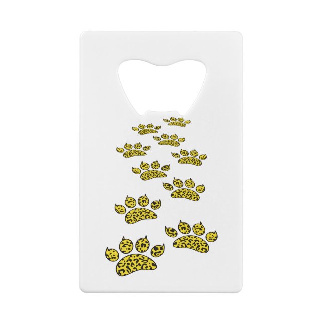 Abrebotellas De Tarjeta De Crédito Impresión de traza leopardo (Reverso)