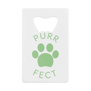 Abrebotellas De Tarjeta De Crédito Impresión Perfecta de Par Verde para Gato