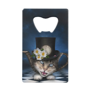 Abrebotellas De Tarjeta De Crédito Impresionante diseño caprichoso para gato de odio 