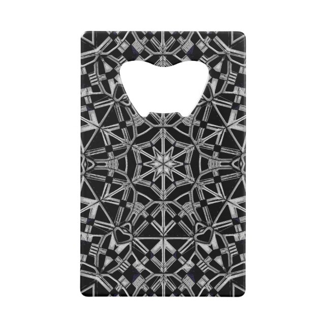 Abrebotellas De Tarjeta De Crédito Industrial Mandala Bottle Opener (Anverso)