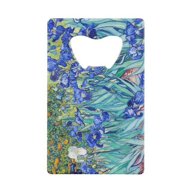 Abrebotellas De Tarjeta De Crédito Irises Vincent van Gogh (Anverso)