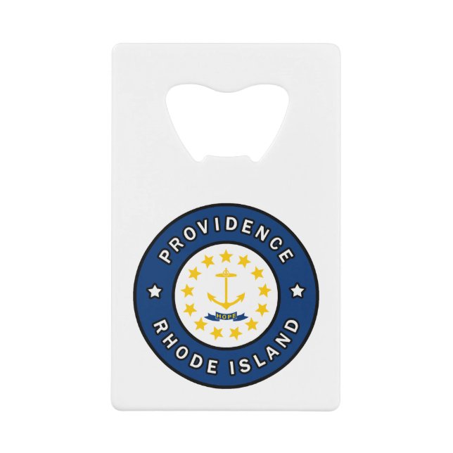 Abrebotellas De Tarjeta De Crédito Isla Providence Rhode (Anverso)