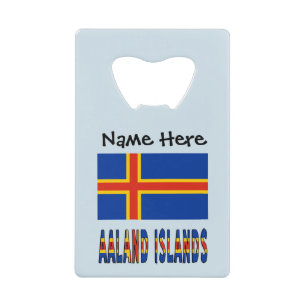 Abrebotellas De Tarjeta De Crédito Islas Ashland Bandera Ålander Personalizada