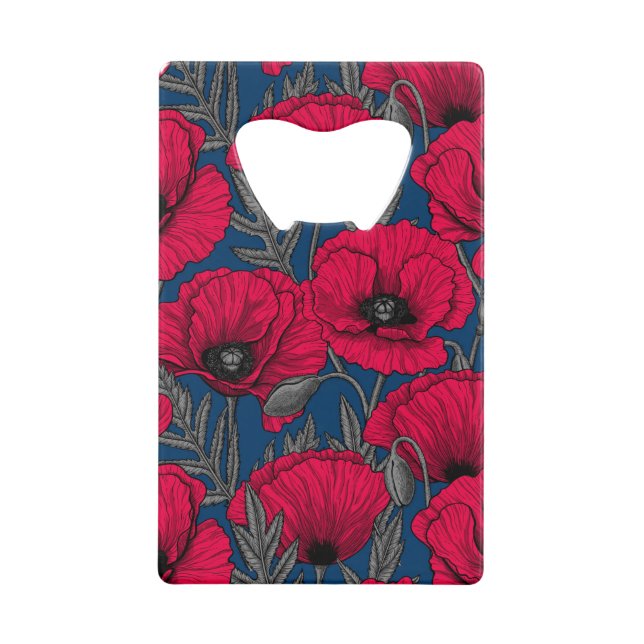 Abrebotellas De Tarjeta De Crédito Jardín de adormidera nocturno (Anverso)