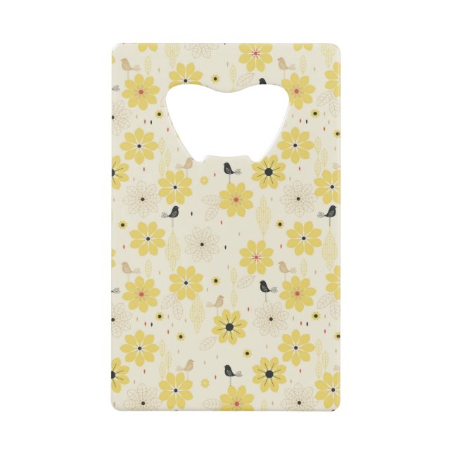 Abrebotellas De Tarjeta De Crédito Jardín del pájaro (Anverso)