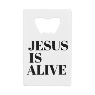 Abrebotellas De Tarjeta De Crédito Jesús está vivo Cristo es Risen Cita de Dios No