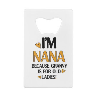 Abrebotellas De Tarjeta De Crédito Joven Nana Gráfica Nana Clipart Diseño Arte Abuelo