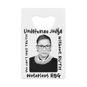 Abrebotellas De Tarjeta De Crédito Juez invicta Notorious RBG